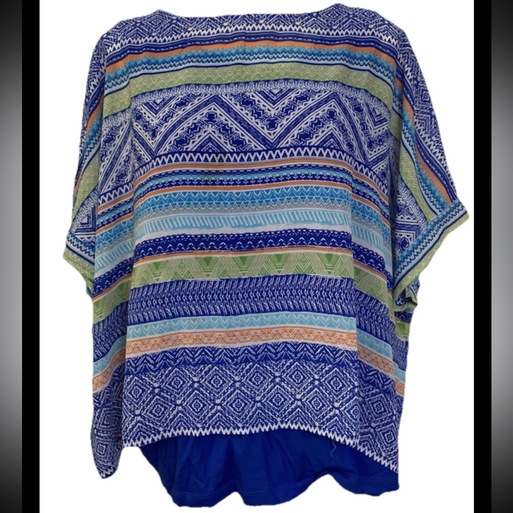Chico’s Size 0 Layered 2 in 1 Top Sheer Overlay Top